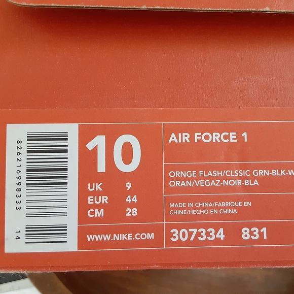 2003 Air Force 1 "Carnival" OrangeFlash/ClassicGrn - Picture 5 of 5